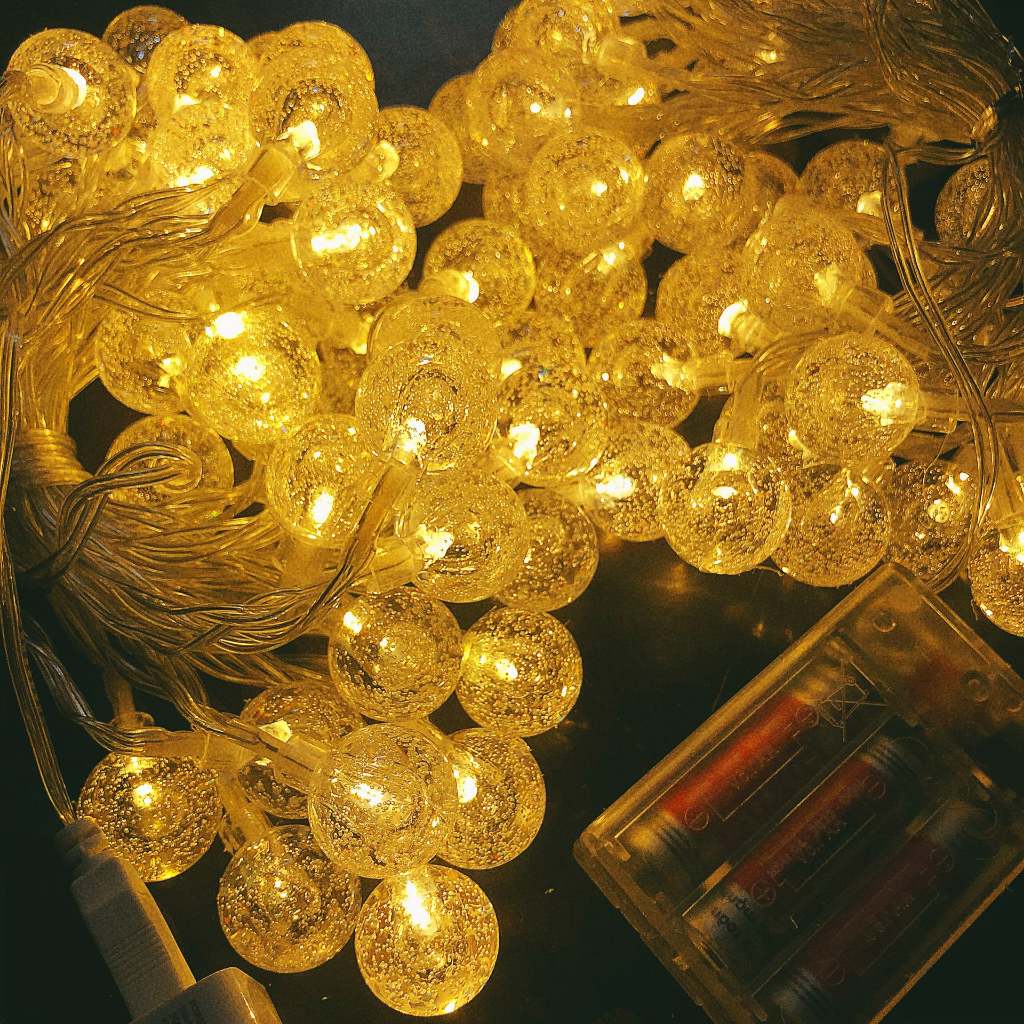 Dây đèn led bọt biển 6M 40 bóng chống nước trang trí trong nhà ngoài trời nhiều chế độ sáng - Familytravel