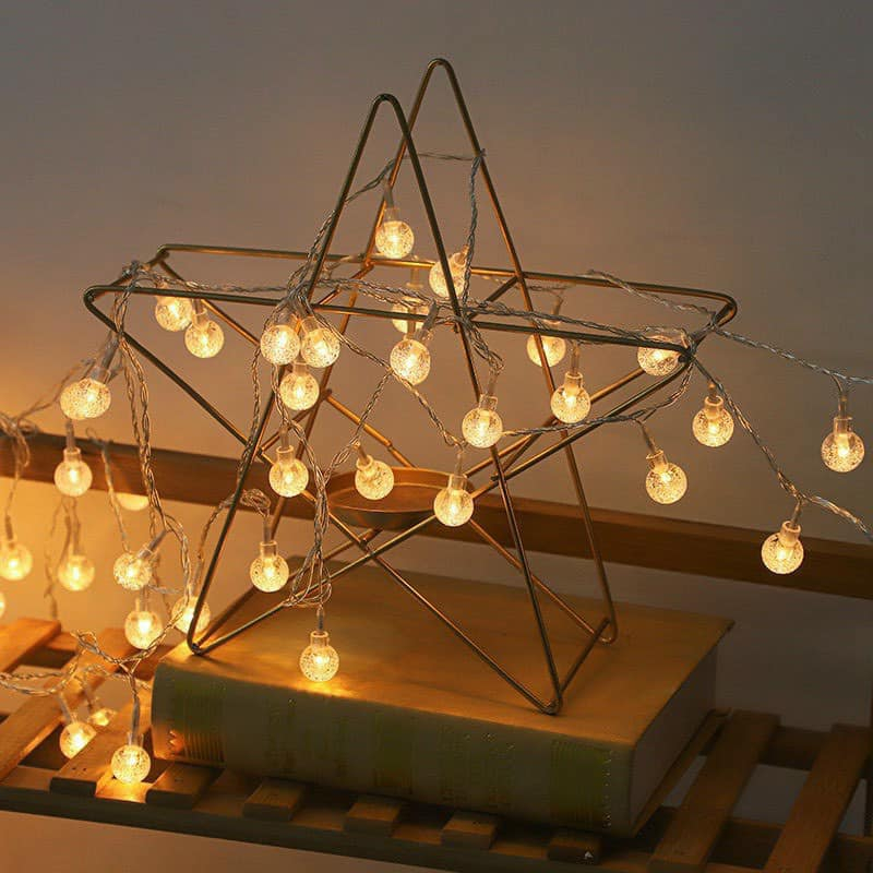 Dây đèn led bọt biển 6M 40 bóng chống nước trang trí trong nhà ngoài trời nhiều chế độ sáng - Familytravel