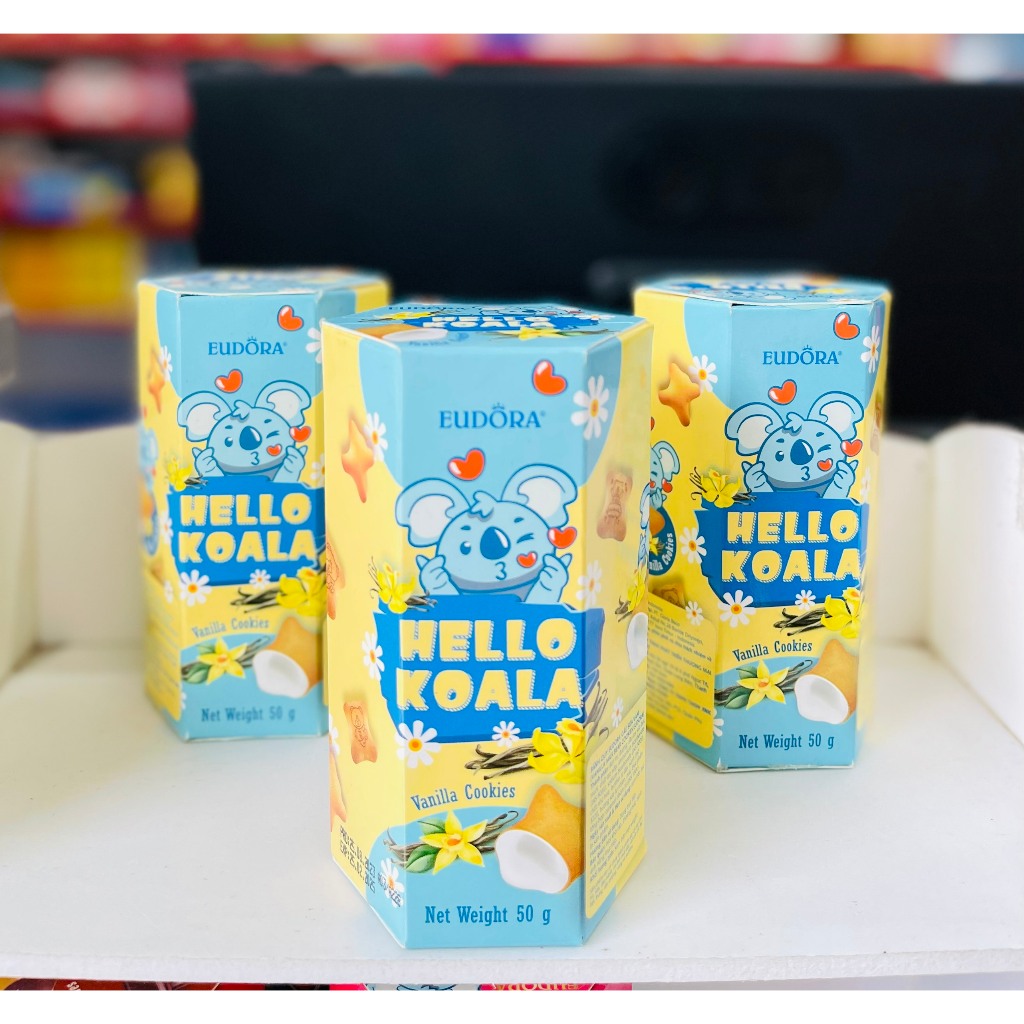 Bánh gấu nhân socola vani Eudora KOALA nhập khẩu Indonesia hộp 50g