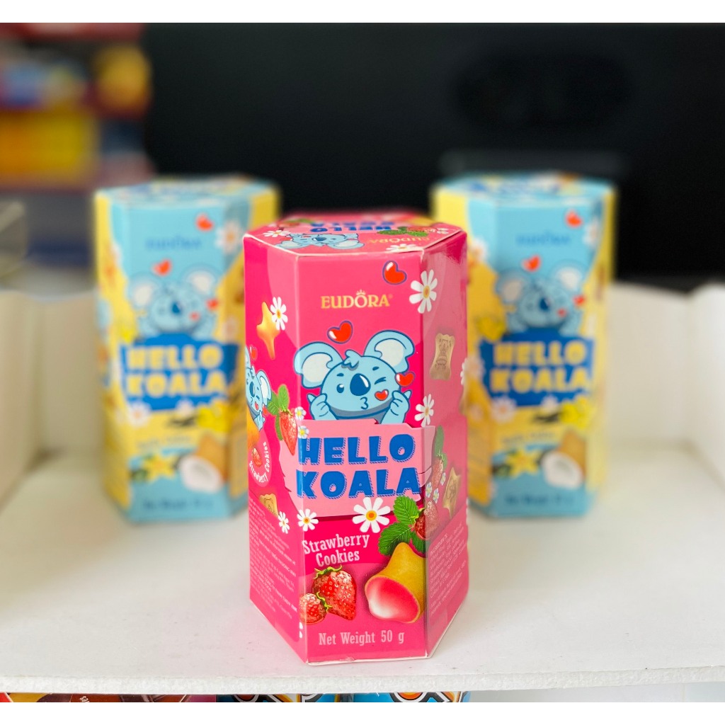 Bánh gấu nhân socola vani Eudora KOALA nhập khẩu Indonesia hộp 50g