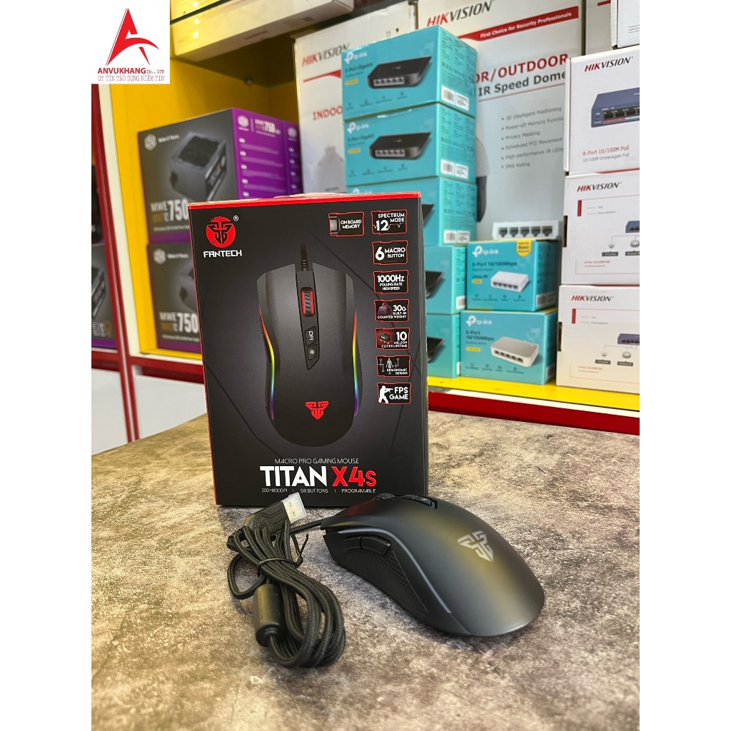Combo Chuột Gaming có dây Fantech Titan X4s + Bàn di chuột Fantech VIGIL MP292