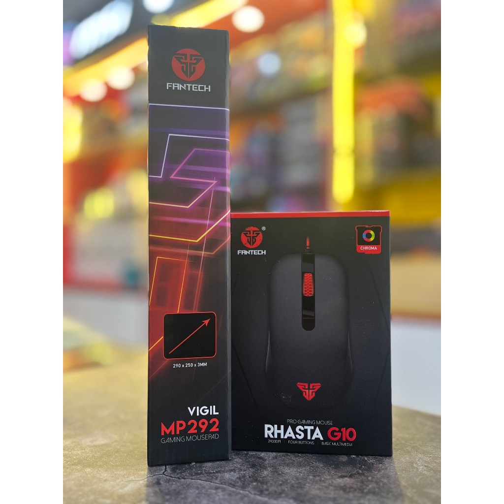 Combo Chuột Gaming có dây Rhasta II+ Bàn di chuột Fantech VIGIL MP292