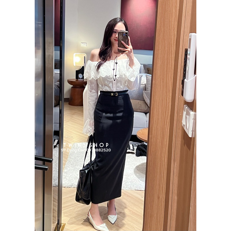 Chân váy Hàn Quốc bút chì nữ dáng dài by TWINS