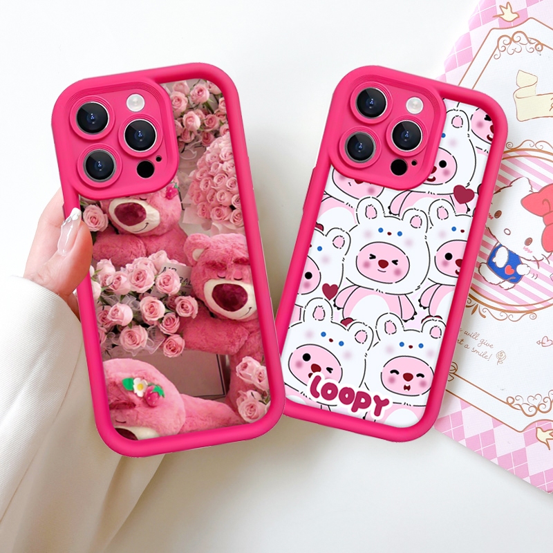 Ốp lưng iphone camera viền cao gấu Hoa 6/6s/6plus/7/8/plus/x/xs/11/12/13/14/15/pro/max/plus/promax - Awifi Case Y5-19