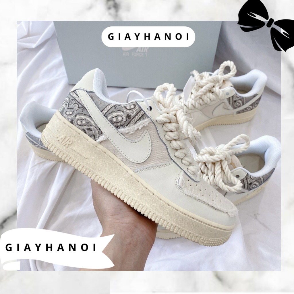 Giày_Nike AF1 Nam Nữ Thời Trang, Giày Air Force 1 Dây Thừng Thời Trang Hàng Đẹp Full Box