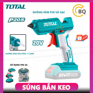 Súng bắn keo dùng pin 20v total tggli2001 kích thước nhỏ gọn đầu bắn keo linh hoạt