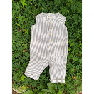 Jump sọc dài linen tưng cho bé