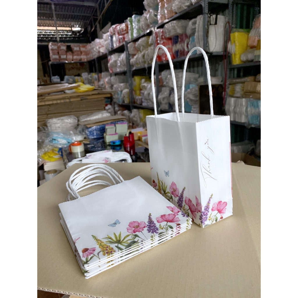 10 cái Túi giấy IN MÀU CAO CẤP chất liệu KRAFT NHẬT