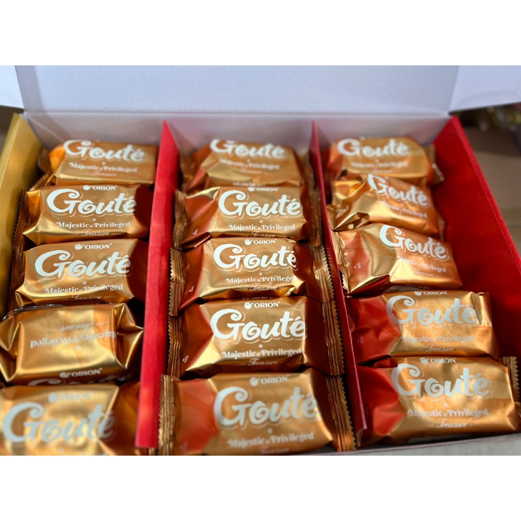 Hộp Bánh Quy Goute Mè Giòn Orion TẾT 15 Gói, 594g