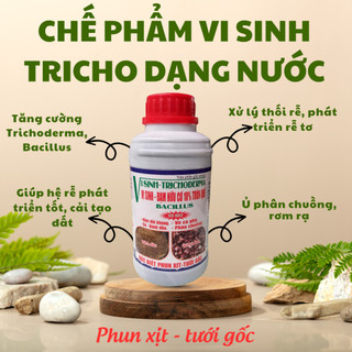 Chế phẩm vi sinh Tricho dạng nước, 500ml, tăng cường vi sinh vật có lợi trong đất, ủ rác hữu cơ (Vườn Sài Gòn)