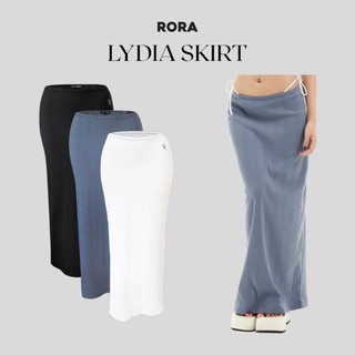 Chân váy dài thun gân basic lydia midi skirt - rora