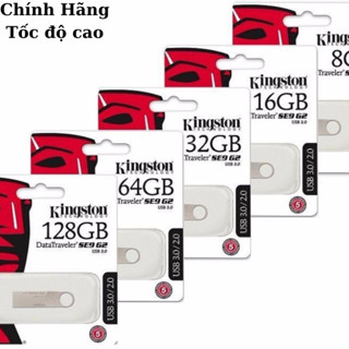 Usb Kingston 3.0, 3.1, 2.0 128gb/ 64gb/ 32gb/ 16gb/ 8gb/ 4gb /2gb Thiết Kế Nhỏ Gọn, Vỏ Kim Loại, Chống Nước