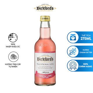 275ml Nước Có Ga  Soda Vị Chanh Bitter Bickford's