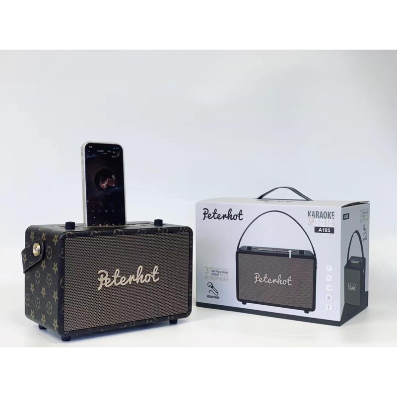 Loa Bluetooth Peterhot A105 Cao Cấp, Công Suất 40W Bass Trầm Siêu Hay, Thiết Kế Sang Trọng