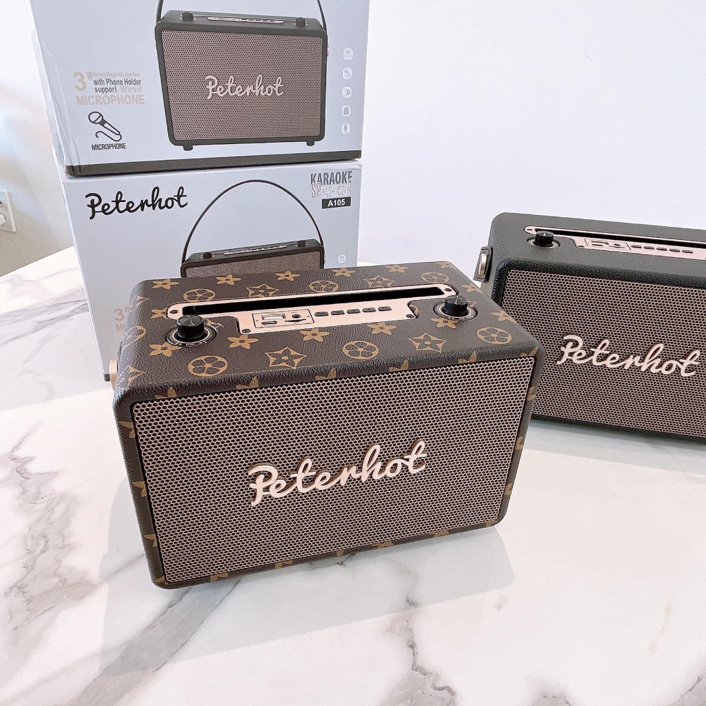 Loa Bluetooth Peterhot A105 Cao Cấp, Công Suất 40W Bass Trầm Siêu Hay, Thiết Kế Sang Trọng