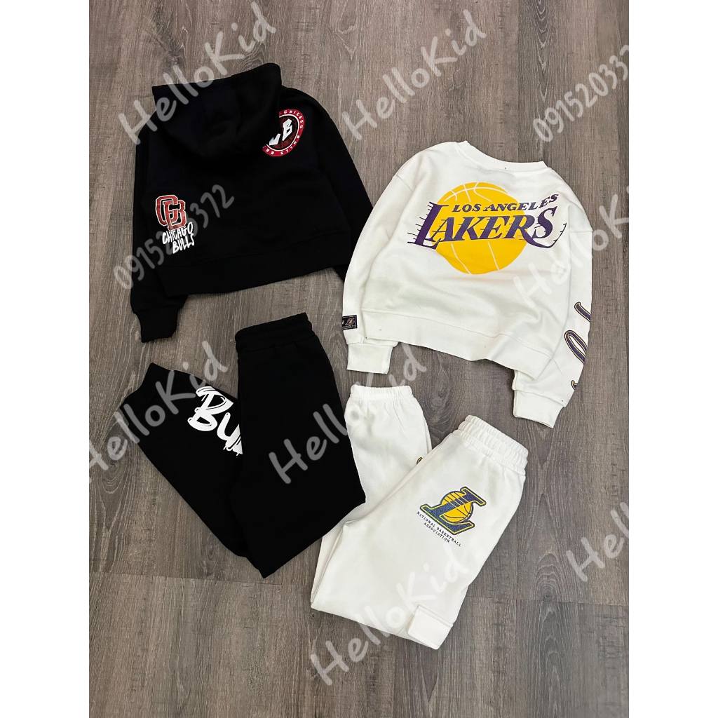 Bộ nỉ Prima size đại hình in trước sau bé gái