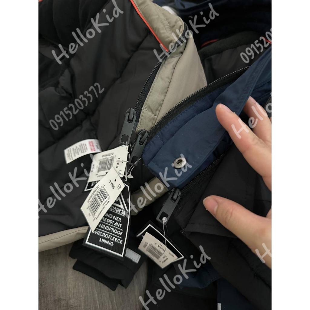 Áo khoác parka MTL UK túi hộp bé trai