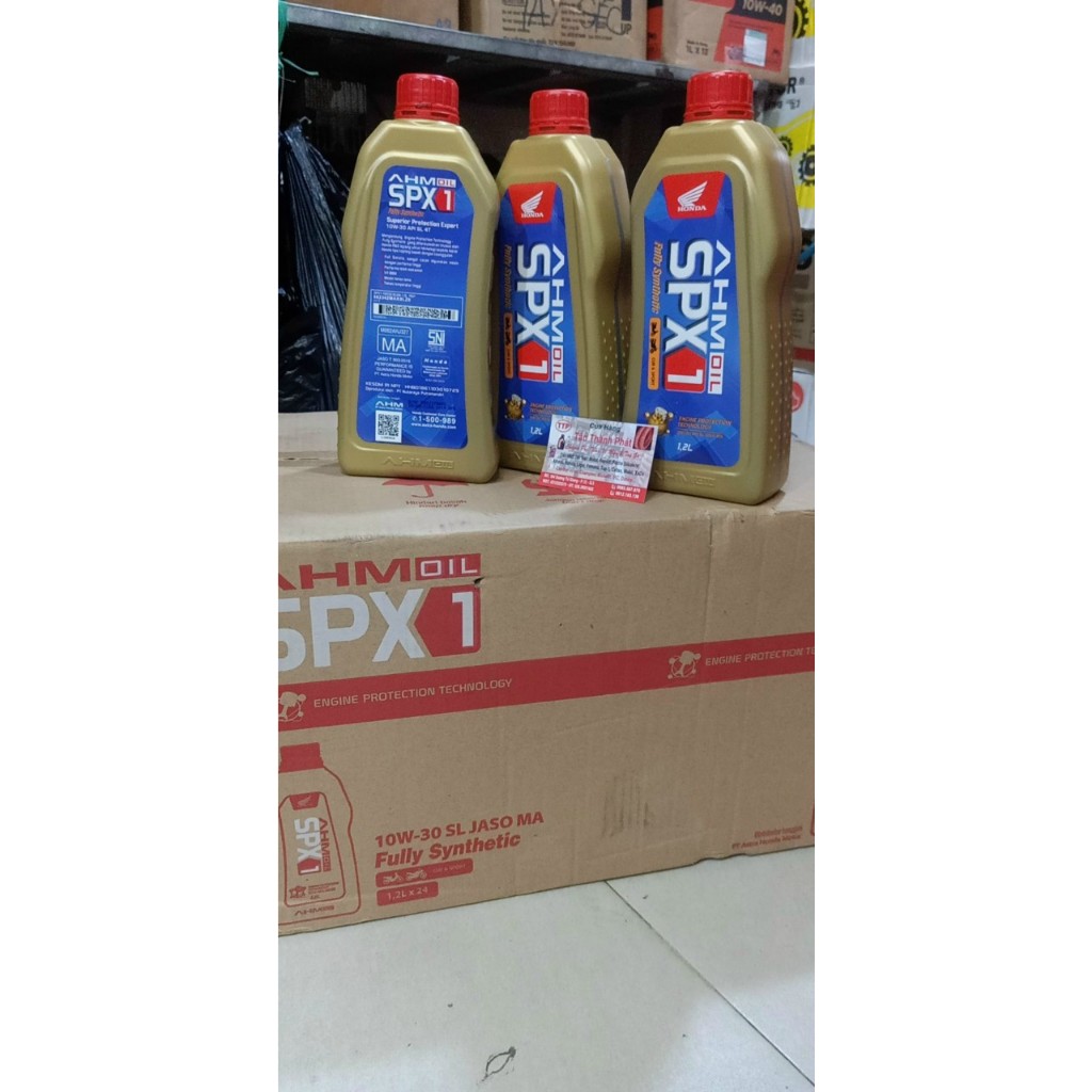 Mô tả sản phẩm Nhớt honda spx1 1L2 - xe côn xe số - Tên sản phẩm: Nhớt Tổng Hợp AHM 1200ml Cho Xe Tay Côn.  - Thương hiệ