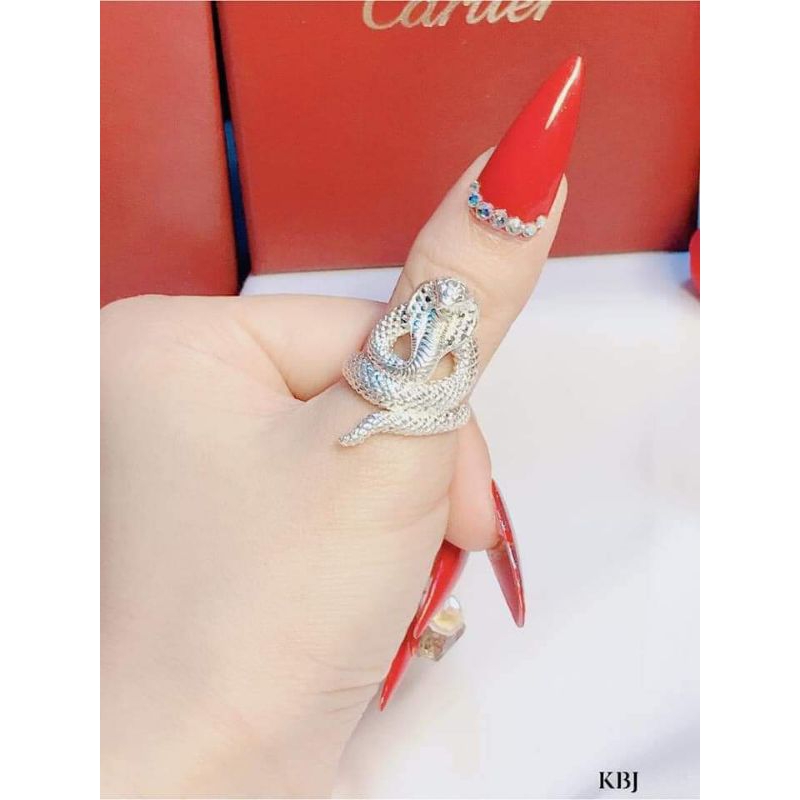 Nhẫn rắn đa mẫu mã chất liệu b.ạc