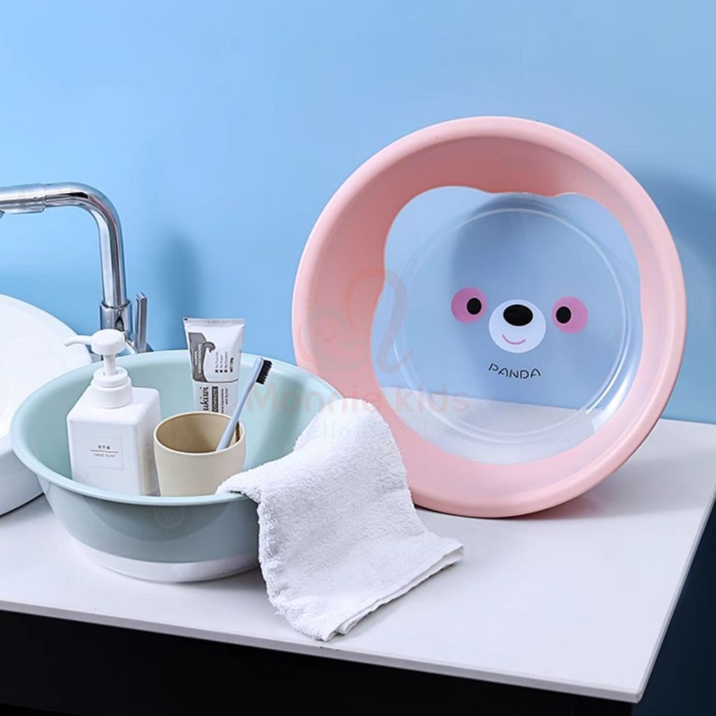 Chậu rửa mặt cho bé hình gấu Panda, thau rửa mặt chất liệu cao cấp cho trẻ - Monnie Kids