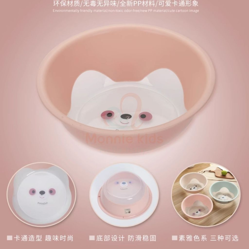 Chậu rửa mặt cho bé hình gấu Panda, thau rửa mặt chất liệu cao cấp cho trẻ - Monnie Kids