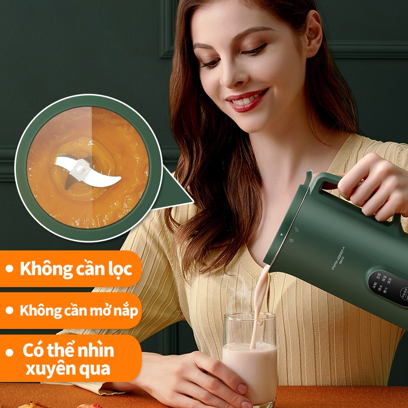 Máy làm sữa hạt đa năng Chức năng nấu tiện lợi công suất cao máy nấu sữa hạt đa năng, xay sinh tố bảo hàng 12 tháng