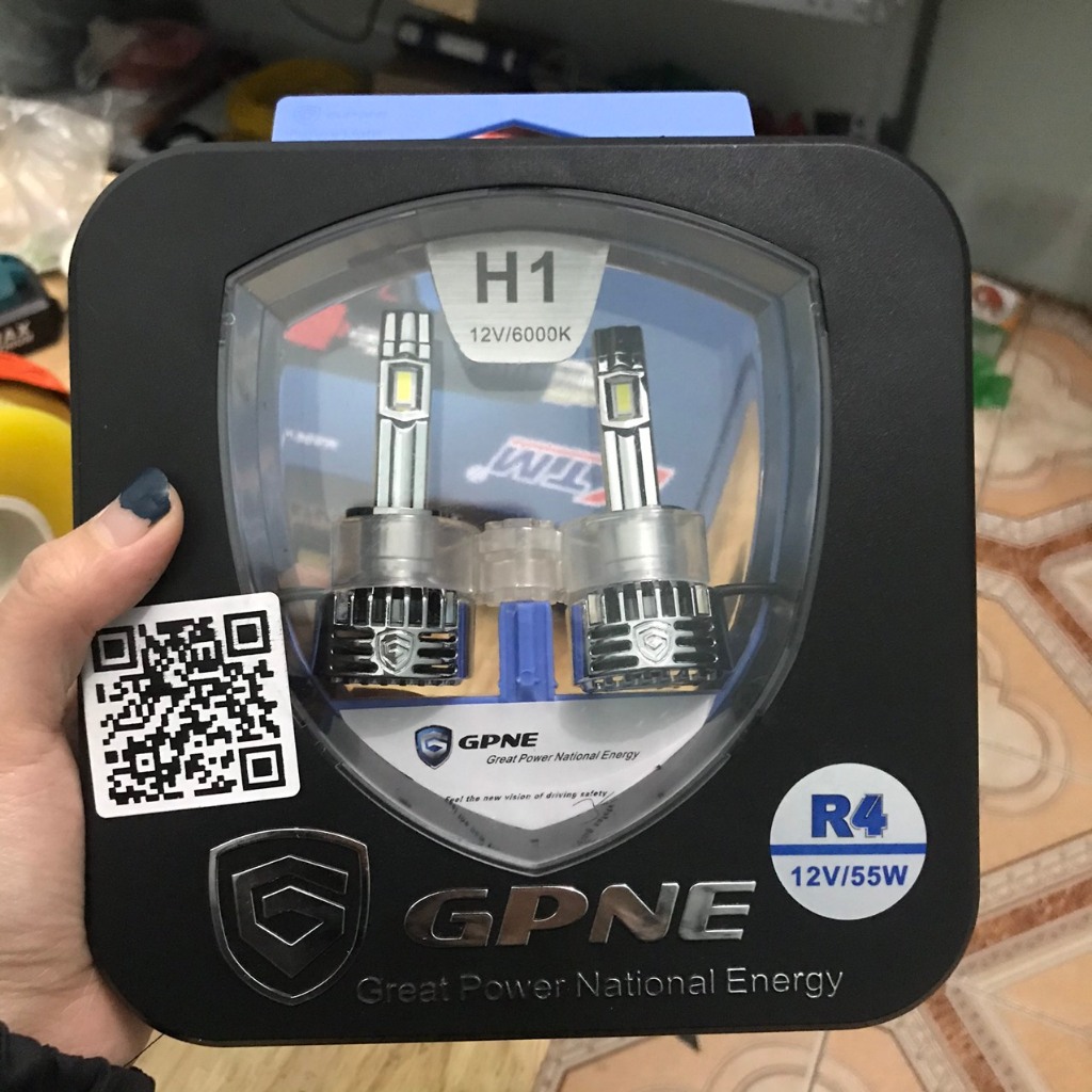 Bộ 02 bóng đèn led ô tô GPNE R4 công suất 55W siêu sáng có canbus chân H4, H7, H11, H1, 9005,9006, 9012 - BH 3 năm