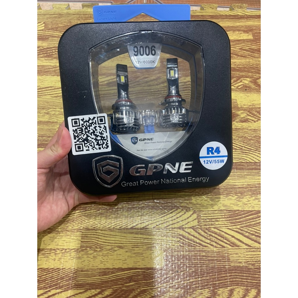 Bộ 02 bóng đèn led ô tô GPNE R4 công suất 55W siêu sáng có canbus chân H4, H7, H11, H1, 9005,9006, 9012 - BH 3 năm