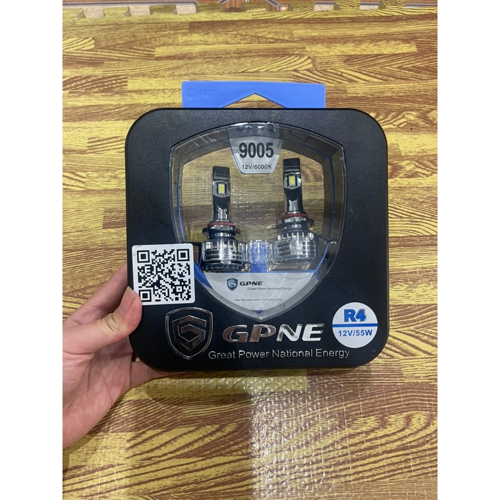 Bộ 02 bóng đèn led ô tô GPNE R4 công suất 55W siêu sáng có canbus chân H4, H7, H11, H1, 9005,9006, 9012 - BH 3 năm