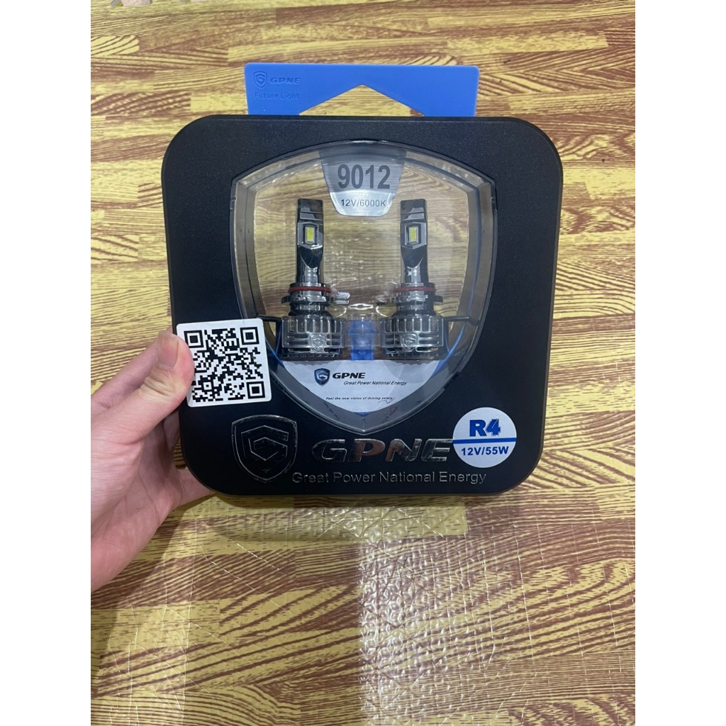Bộ 02 bóng đèn led ô tô GPNE R4 công suất 55W siêu sáng có canbus chân H4, H7, H11, H1, 9005,9006, 9012 - BH 3 năm