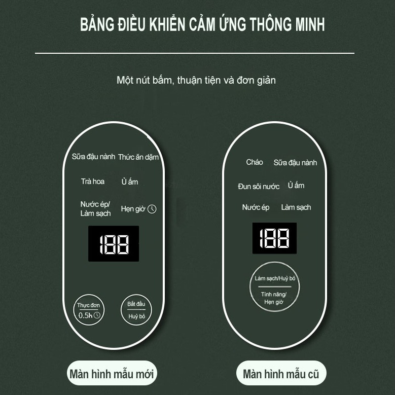 Máy làm sữa hạt đa năng Chức năng nấu tiện lợi công suất cao máy nấu sữa hạt đa năng, xay sinh tố bảo hàng 12 tháng