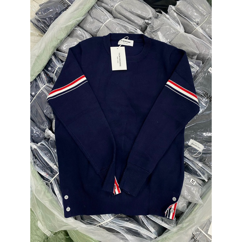 Áo swwleater len - Thom Browne - TB Milano Stitch crew knit