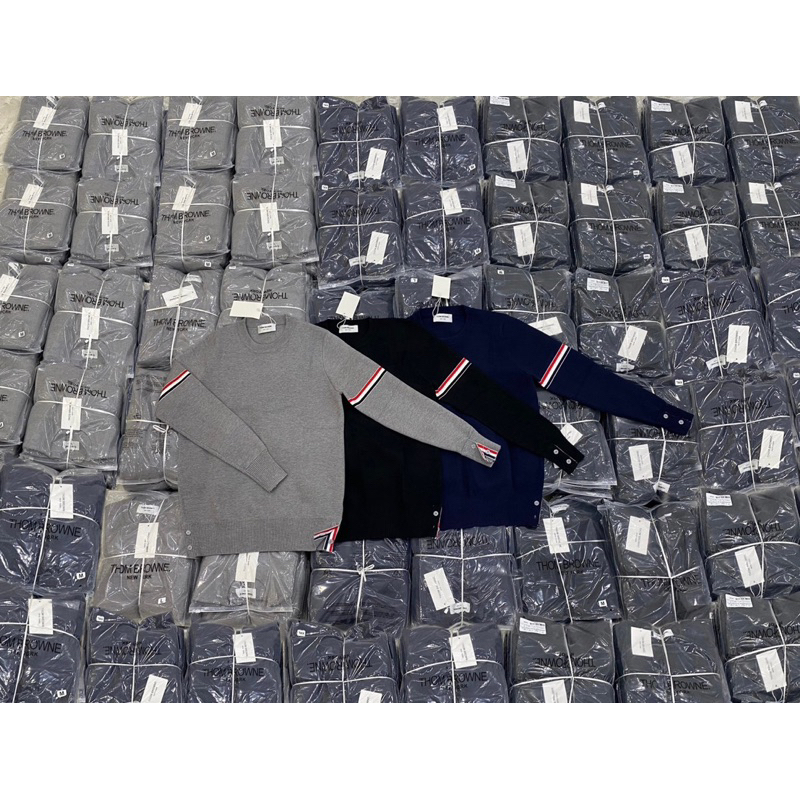 Áo swwleater len - Thom Browne - TB Milano Stitch crew knit