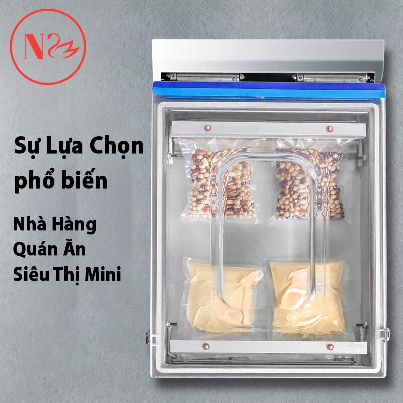Máy hút chân không công nghiệp DZ400, máy hút thực phẩm công xuất 900W mạnh mẽ cho áp suất đạt -0,1Mpa bảo hành 12 tháng