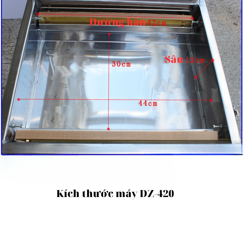 Máy hút chân không công nghiệp DZ400, máy hút thực phẩm công xuất 900W mạnh mẽ cho áp suất đạt -0,1Mpa bảo hành 12 tháng