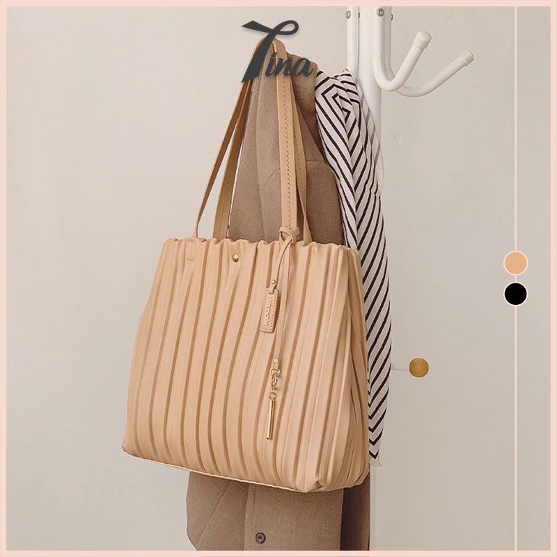 Túi tote MICOCAH xếp ly đựng vừa laptop đeo vai công sở size lớn đi làm đi học TINA SHOP M338 FSD410