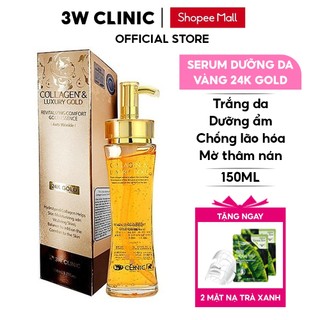 Tinh Chất Serum Vàng 24K Collagen Gold Luxury 3W Clinic Hàn Quốc Tái Tạo Chống Lão Hóa 150ml Giúp Da Căng Bóng