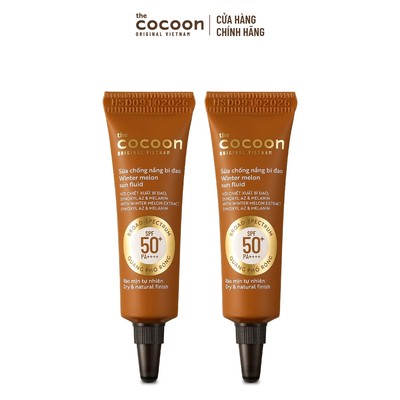 HÀNG TẶNG KHÔNG BÁN - Combo 2 Trial size - Sữa chống nắng bí đao ráo mịn tự nhiên SPF 50+, UVA-PF 62.6 Cocoon 5ml