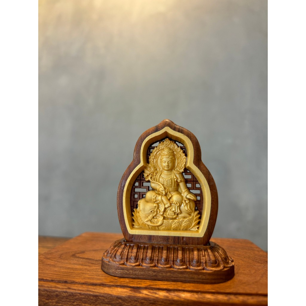 8 vị Phật Độ mệnh gỗ hoàng dương  để xe oto 8cm decor bàn làm việc