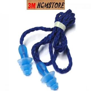 3M 1290 - Nút bịt tai nhét tai chống ồn 3M dạng xoắn ốc có dây đeo tiện lợi - tái sử dụng phù hợp cho nhiều lứa tuổi