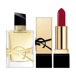 ( Auth ) Set mini YSL 2 món gồm Nước hoa mini và son mini tone đỏ.