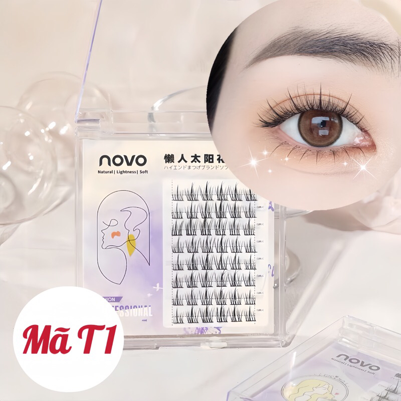 Lông Mi Giả Chùm Tách Sợi NOVO Mềm, Nhẹ, Tự Nhiên