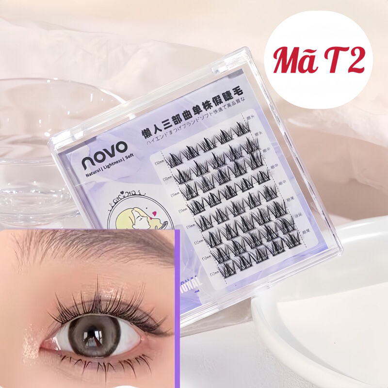 Lông Mi Giả Chùm Tách Sợi NOVO Mềm, Nhẹ, Tự Nhiên