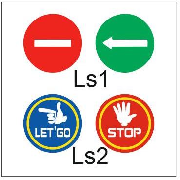 (Free Ship )Tem Biển Báo Stop Letgo Xe Tải, Xe Con Decal xe tải 3 lớp bền màu ( SL : 1 đôi )