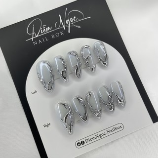 15 Nailbox Thiết Kế Tráng  Gel Nổi tráng gương bạc