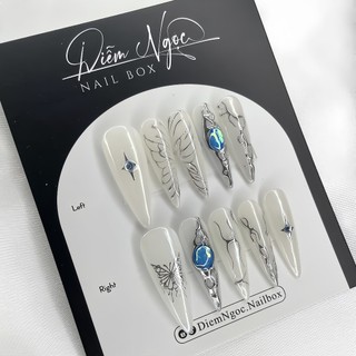16 Nailbox Thiết Kế Gel NổiBướm Tráng Gương Siêu Sang