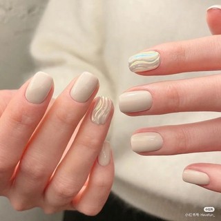 Nailbox 21 Thiết Kế Màu Sữa Chua Tráng Gương Nổi Ngọc Trai