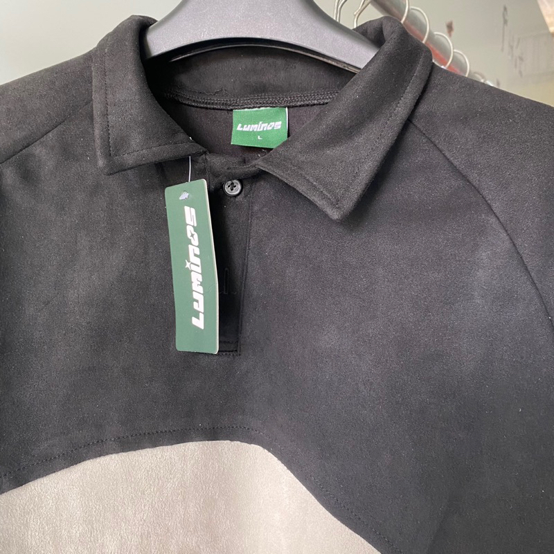 Áo Polo Tay Dài Luminos Da Lộn Form Vừa Vặn