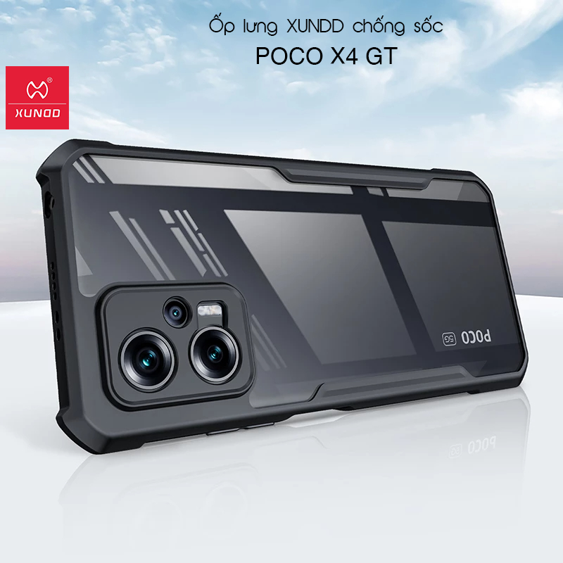 Ốp lưng XUNDD Poco X4 GT - Mặt lưng trong, Viền TPU, Chống sốc