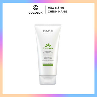 Sữa rửa mặt babe stop akn purifying cleansing gel cho da dầu mụn 200ml